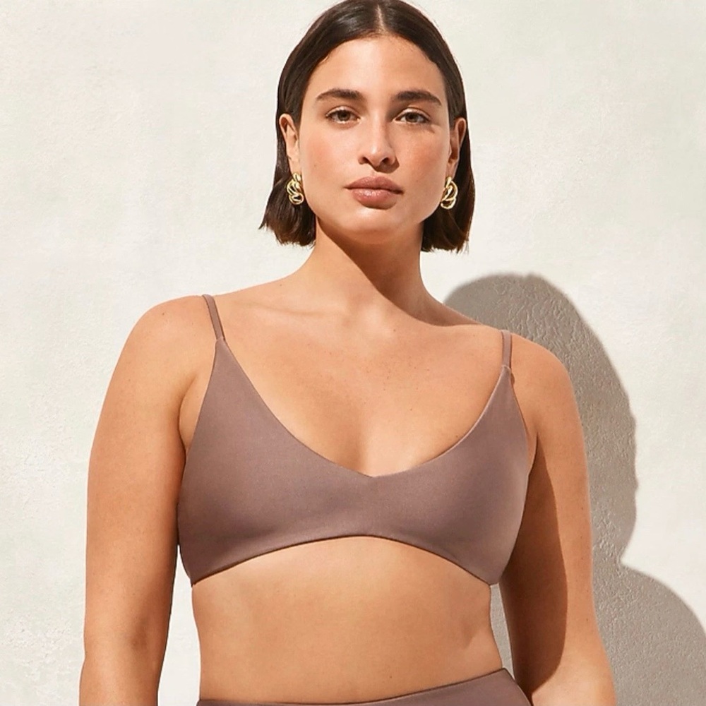 NWT J. Crew Lana Bikini Top Classic Sculpt Smoky Willow Wood
